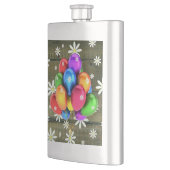 Daisies Rustic Barn Board Party Balloons Flachmann (Links)