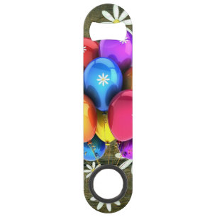 Daisies Rustic Barn Board Party Balloons Speed Flaschenöffner