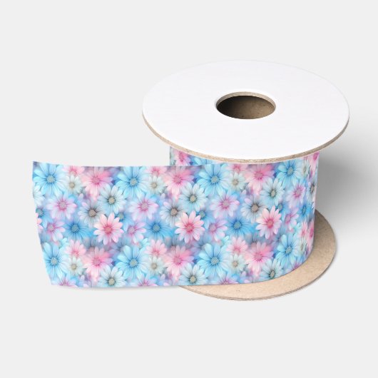 Daisies Satin Ribbon Satinband (Spule)