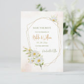 Daisies Save the Date Card Einladung (Stehend Vorderseite)