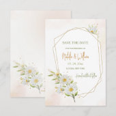 Daisies Save the Date Card Einladung (Vorne/Hinten)