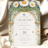 Daisies Save the Date Golden Elegance Einladung