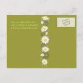 Daisies Save the Date Wedding Announcement 2 Card Ankündigungspostkarte (Rückseite)