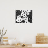 Daisies Schwarz-Weiß-Print Poster (Küche)