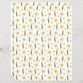 Daisies Scrapbook Paper