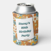 Daisies Seventies 70's Retro 50th Birthday Photo Dosenkühler (Kanne Rückseite)