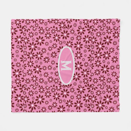 Daisies Simple Stylish Modern Fleecedecke (Vorderseite (Horizontal))