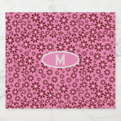 Daisies Simple Stylish Modern  Schaumweinetikett (Einzelnes Label)