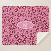 Daisies Simple Stylish Modern Sherpadecke (Vorderseite (Horizontal))