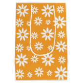 Daisies Spring floral Birthday Party Mittlere Geschenktüte (Rückseite)