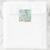 'Daisies' Square Sticker (Tasche)