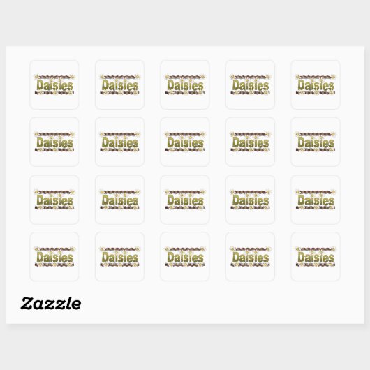Daisies Square Sticker (Blatt)