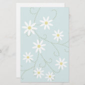 Daisies Stationery-Floral Briefpapier (Vorne/Hinten)