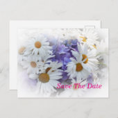 Daisies Summer Wedding Verlobung Postcard Postkarte (Vorne/Hinten)