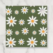 Daisies Thank you tags green Geschenkanhänger (Rückseite)
