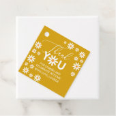 Daisies Thank you tags Mustard Geschenkanhänger (Beispiel)