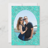 Daisies Turquoise Save the Date & Foto Card (Rückseite)