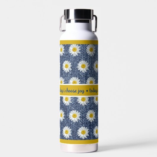 Daisies und Denim Trinkflasche (Vorne)