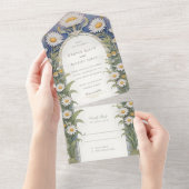 Daisies Wedding Perforated UAWG All In One Einladung (Abreißen)
