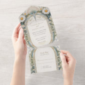 Daisies Wedding Perforated UAWG All In One Einladung (Abreißen)