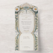 Daisies Wedding Perforated UAWG All In One Einladung (Innen Boden)