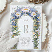 Daisies Wedding Tischnummer Card