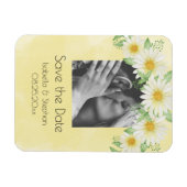 Daisies Weißes Gelbes Foto Save the Date Magnet (Horizontal)