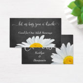 Daisies, White Script & Chalkboard | Trinkkarten (Schreibtisch)