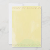 Daisies White Yellow Floral Script Wedding Einladu Einladung (Rückseite)