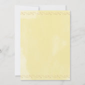 Daisies White Yellow Floral Script Wedding Einladu Einladung (Rückseite)