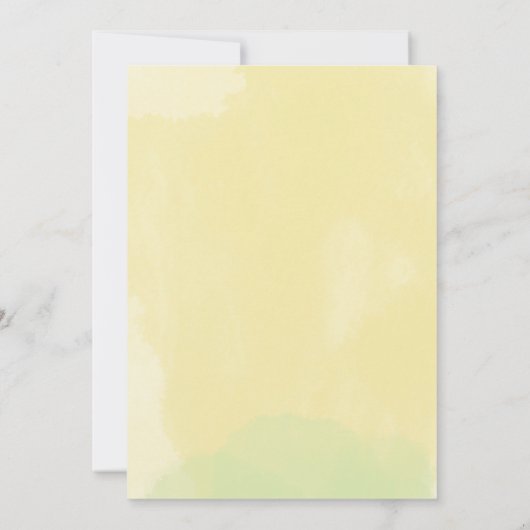 Daisies White Yellow Floral Script Wedding Einladung (Rückseite)