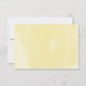 Daisies White Yellow Floral Script Wedding RSVP Karte (Rückseite)