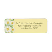 Daisies White Yellow Floral Typografy Address (Vorne)