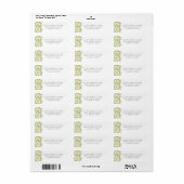 Daisies White Yellow Floral Typografy Address Labr (Vorne)