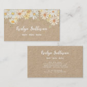 Daisies-Wildblumen-Papier-Visitenkarte Visitenkarte (Vorne/Hinten)