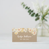 Daisies-Wildblumen-Papier-Visitenkarte Visitenkarte (Stehend Vorderseite)