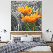 Daisies Wrapped Canvas Leinwanddruck (Insitu (Schlafzimmer))