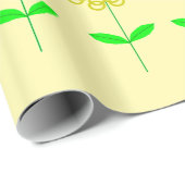 Daisies Yellow Wrapping Paper Geschenkpapier (Rolleneckpunkt)