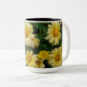 Daisies Zweifarbige Tasse (VorderseiteRechts)
