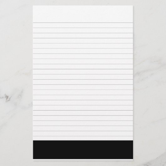 Daisis and Blätter Floral Art Lined Stationery Briefpapier (Vorderseite)