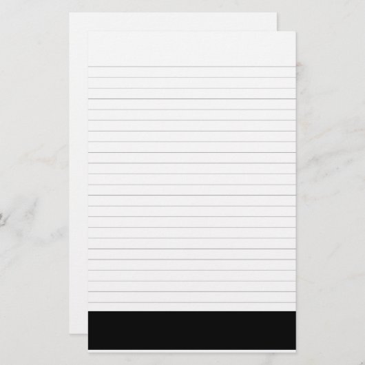 Daisis and Blätter Floral Art Lined Stationery Briefpapier (Vorne/Hinten)