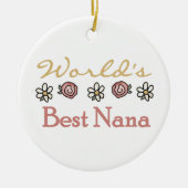 Daisis and Rose Best Nana Geschenke Keramik Ornament (Vorne)