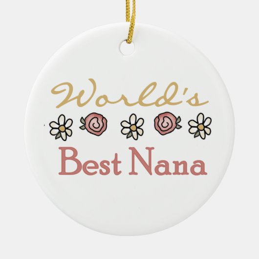 Daisis and Rose Best Nana Geschenke Keramik Ornament (Vorne)