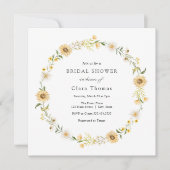 Daisis and Sunflowers Brautdusche Einladung (Vorderseite)