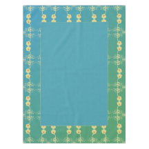 Daisis & Blue Tablecloth
