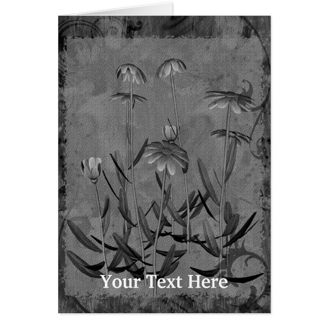 Daisis Blume Art Design Foto Card (Vorne)