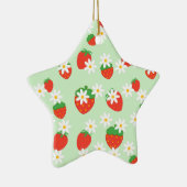 Daisis Blume Floral Erdbeere Merry Xmas Keramik Ornament (Rechts)