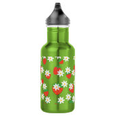 Daisis Blume Floral Erdbeere Muster Xmas Edelstahlflasche (Rechts)