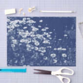 Daisis - Cyanotypwirkung Seidenpapier (Handwerk)