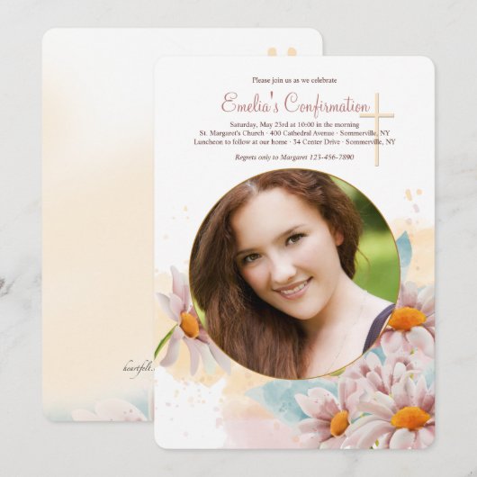 Daisis Foto Einladung (Vorne/Hinten)